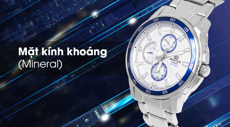 Đồng hồ nam Edifice Casio EF-334D-7AVUDF có mặt kính khoáng