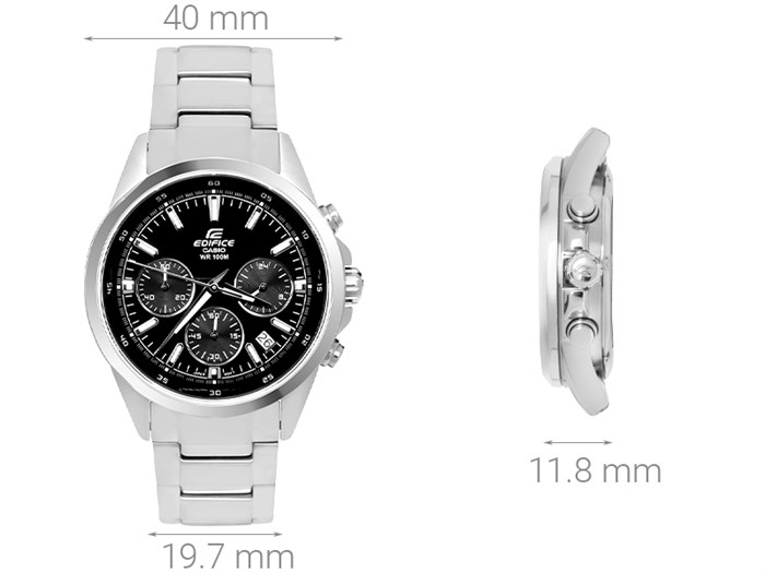 Đồng hồ EDIFICE CASIO 40 mm Nam EFR-527D-1AVUDF Màu Bạc