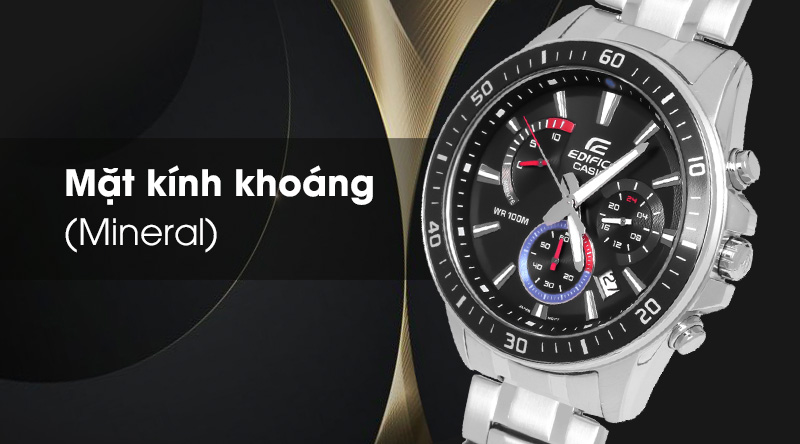 Đồng hồ nam Edifice Casio EFR-552D-1A3VUDF có mặt kính bền chắc Đồng hồ nam Edifice Casio EFR-552D-1A3VUDF có mặt kính bền chắc
