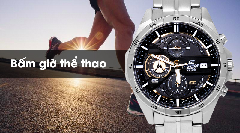 Đồng hồ Nam Edifice Casio EFR-556D-1AVUDF được tích hợp đồng hồ bấm giờ thể thao