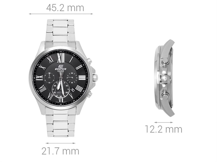 Đồng hồ EDIFICE CASIO 45.2 mm Nam EFV-500D-1AVUDF Màu Bạc