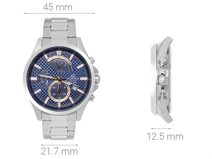Đồng hồ Nam Edifice Casio EFV-530D-2AVUDF Màu Bạc