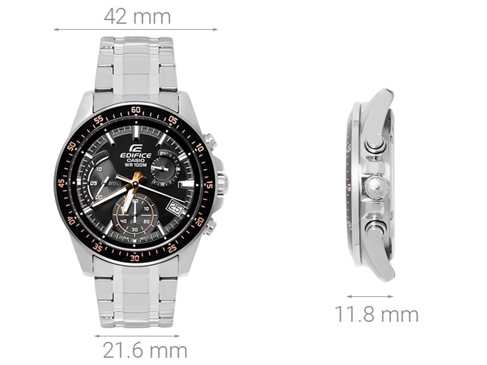 Đồng hồ Nam Edifice Casio EFV-540D-1A9VUDF Màu Bạc