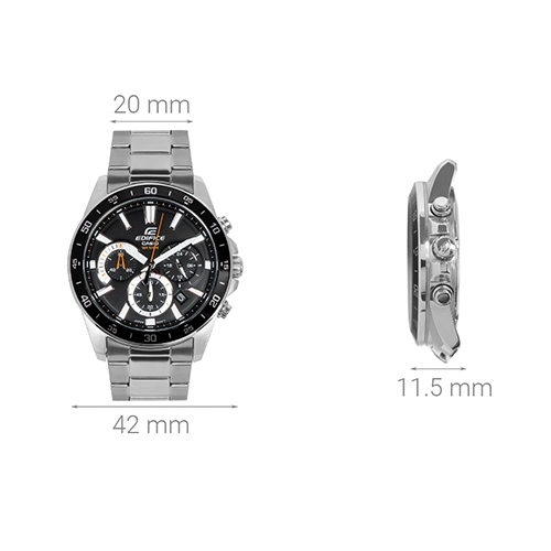 Đồng hồ Edifice Casio 42 mm Nam EFV-570D-1AVUDF Màu Bạc