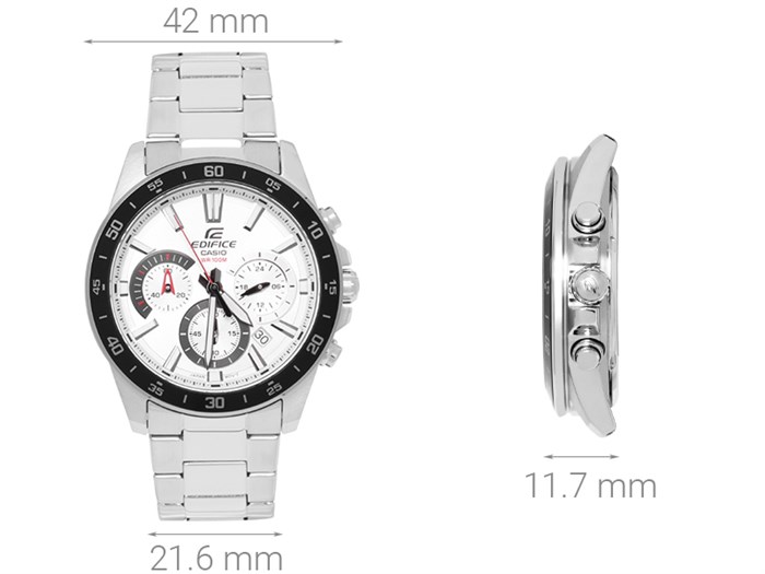 Đồng hồ EDIFICE CASIO 42 mm Nam EFV-570D-7AVUDF Màu Bạc