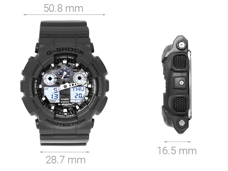 Đồng hồ G-SHOCK 50.8 mm Nam GA-100CF-8ADR Màu Đen