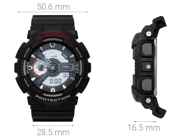 Đồng hồ G-SHOCK 50.6 mm Nam GA-110-1ADR Màu Đen
