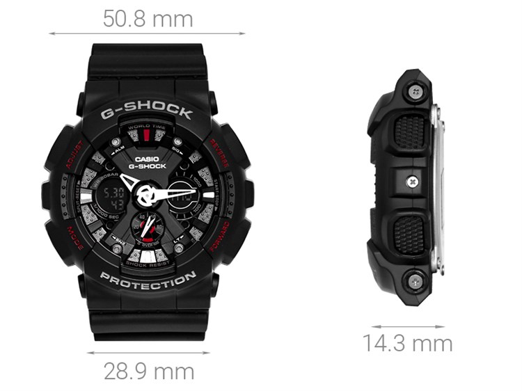 Đồng hồ Nam G-Shock GA-120-1ADR Màu Đen