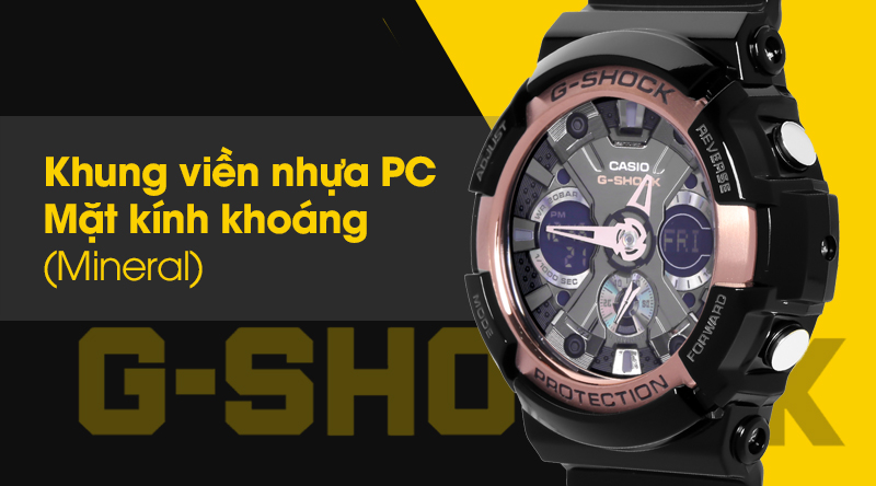 Đồng hồ Nam G-shock GA-200RG-1ADR cứng cáp và bền bỉ Đồng hồ Nam G-shock GA-200RG-1ADR cứng cáp và bền bỉ