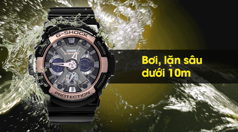 Đồng hồ Nam G-shock GA-200RG-1ADR chống nước 20 ATM Đồng hồ Nam G-shock GA-200RG-1ADR chống nước 20 ATM