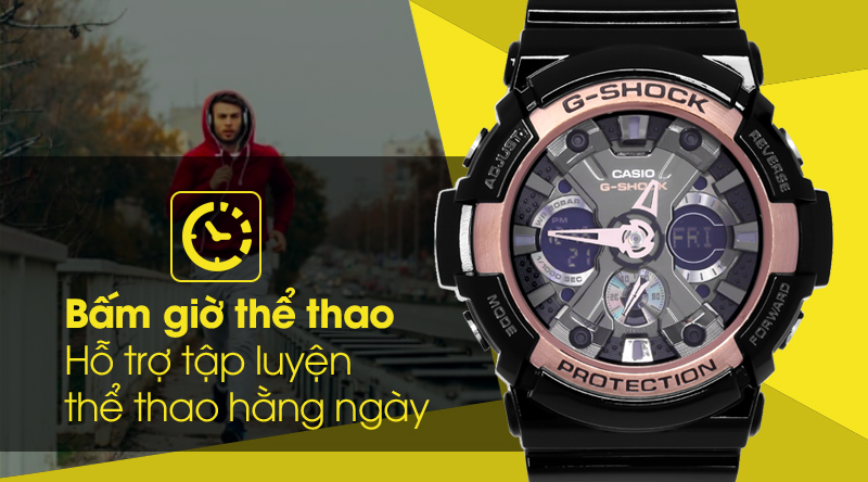 Đồng hồ Nam G-shock GA-200RG-1ADR có chức năng bấm giờ thể thao Đồng hồ Nam G-shock GA-200RG-1ADR có chức năng bấm giờ thể thao