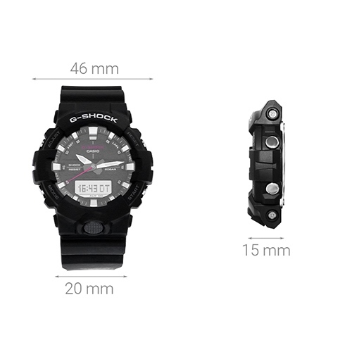 Đồng hồ G-SHOCK 46 mm Nam GA-800-1ADR Màu Đen