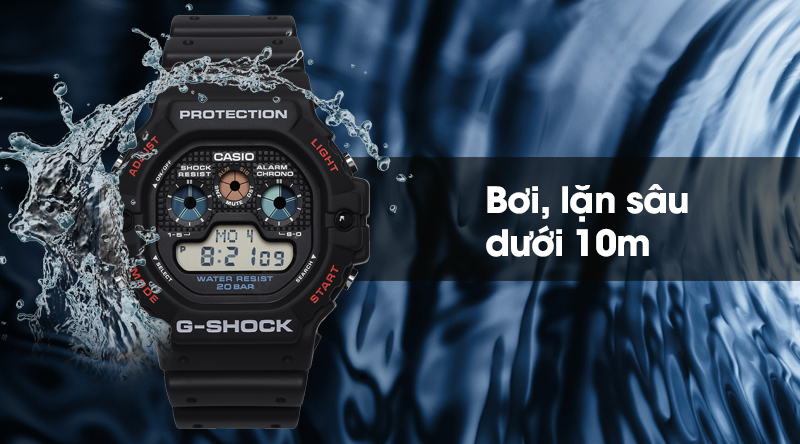 Đồng hồ Nam G-shock DW-5900-1DR có hệ số chống nước 20 ATM Đồng hồ Nam G-shock DW-5900-1DR có hệ số chống nước 20 ATM