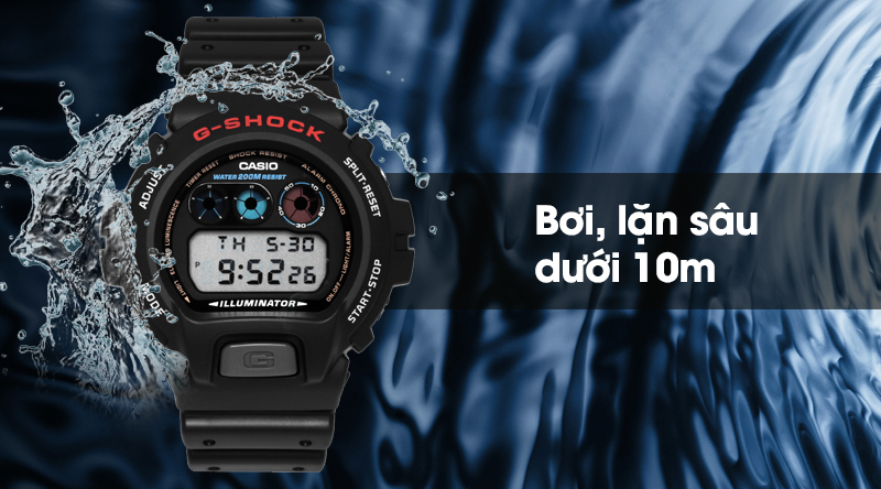 Đồng hồ Nam G-shock DW-6900-1VSDR chống nước 20 ATM Đồng hồ Nam G-shock DW-6900-1VSDR chống nước 20 ATM