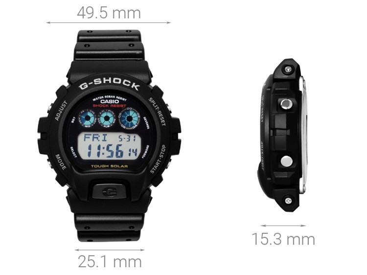 Đồng hồ G-SHOCK 49.5 mm Nam G-6900-1DR Màu Đen