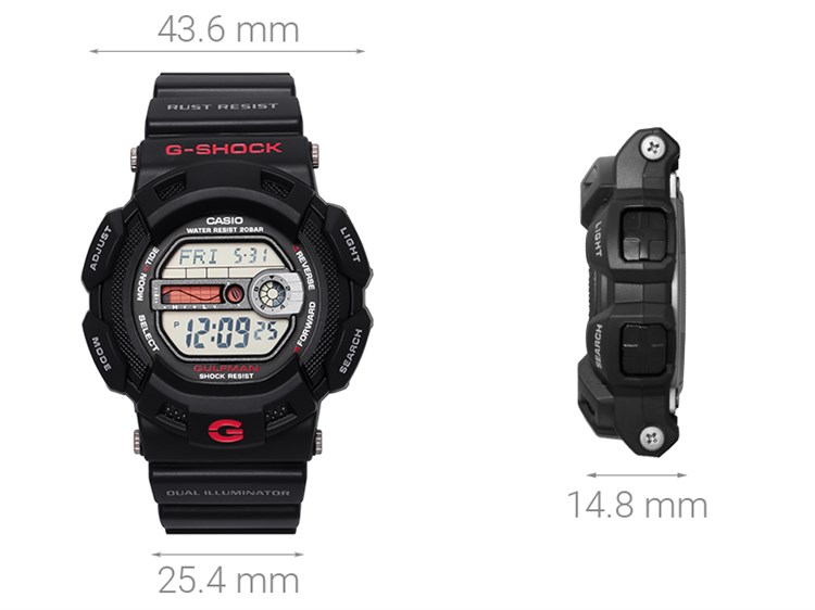 Đồng hồ Nam G-Shock G-9100-1HDR/1DR Màu Đen