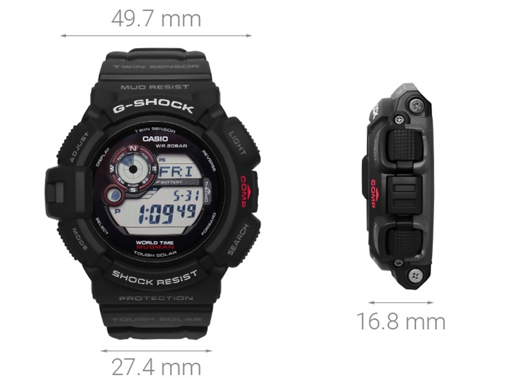 Đồng hồ Nam G-Shock G-9300-1DR Màu Đen