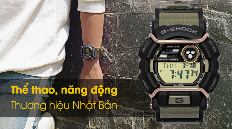 Đồng hồ Nam G-shock GD-400-9DR năng động, cá tính Đồng hồ Nam G-shock GD-400-9DR năng động, cá tính