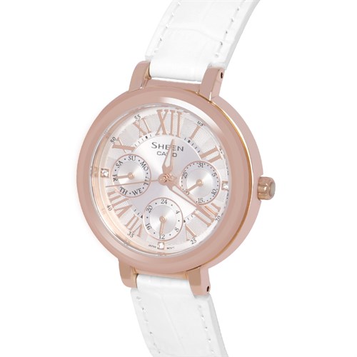Đồng hồ SHEEN CASIO 34 mm Nữ SHE-3034GL-7AUDR Màu Trắng