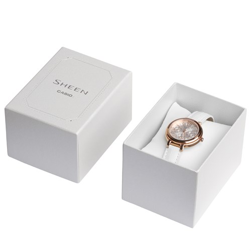 Đồng hồ SHEEN CASIO 34 mm Nữ SHE-3034GL-7AUDR Màu Trắng