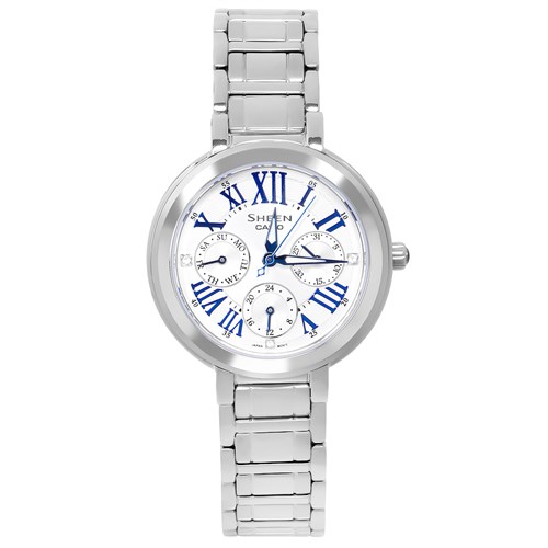 Đồng hồ SHEEN CASIO 34 mm Nữ SHE-3034D-7AUDR Màu Bạc