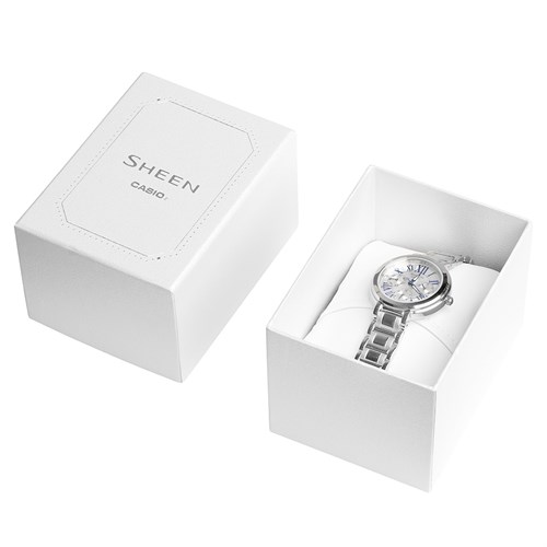 Đồng hồ SHEEN CASIO 34 mm Nữ SHE-3034D-7AUDR Màu Bạc
