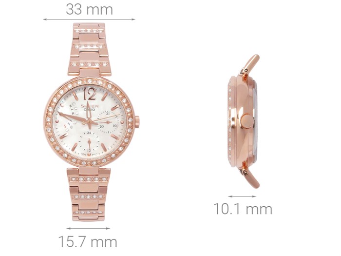 Đồng hồ SHEEN CASIO 33 mm Nữ SHE-3043PG-7AUDR Màu Vàng