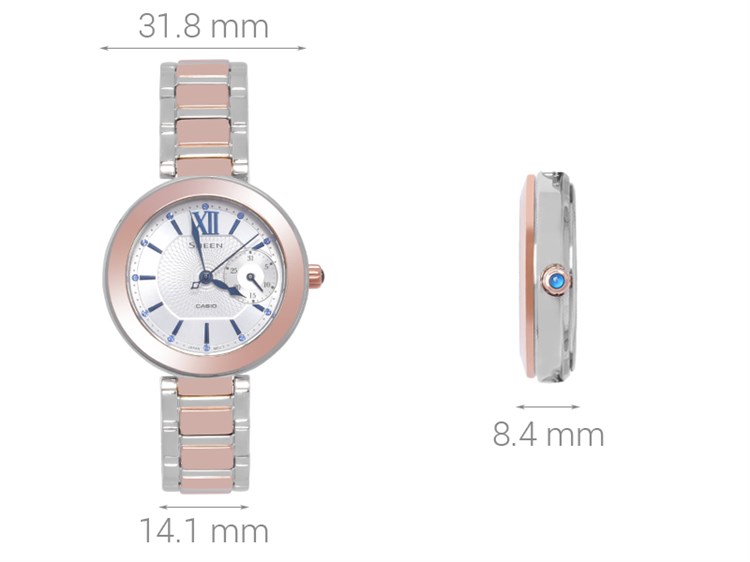 Đồng hồ SHEEN CASIO 31.8 mm Nữ SHE-3050SG-7AUDR Màu Vàng Hồng