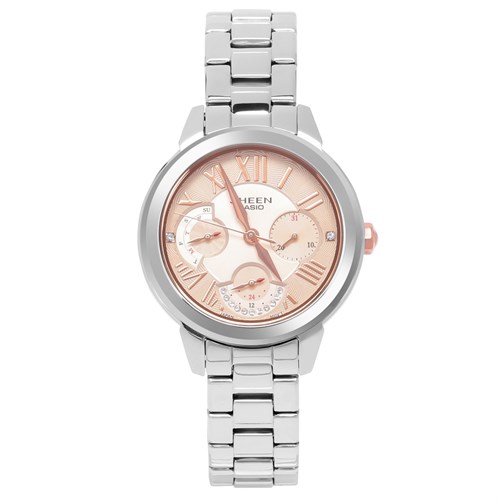 Đồng hồ SHEEN CASIO 34.2 mm Nữ SHE-3059D-9AUDR Màu Bạc