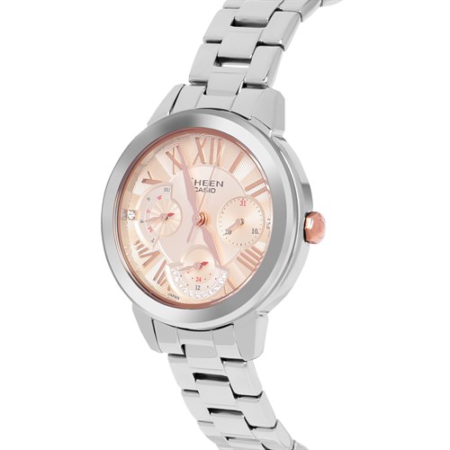 Đồng hồ SHEEN CASIO 34.2 mm Nữ SHE-3059D-9AUDR Màu Bạc