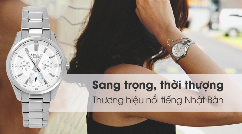 Đồng hồ Nữ Sheen Casio SHE-3060D-7AUDR thiết kế thời trang