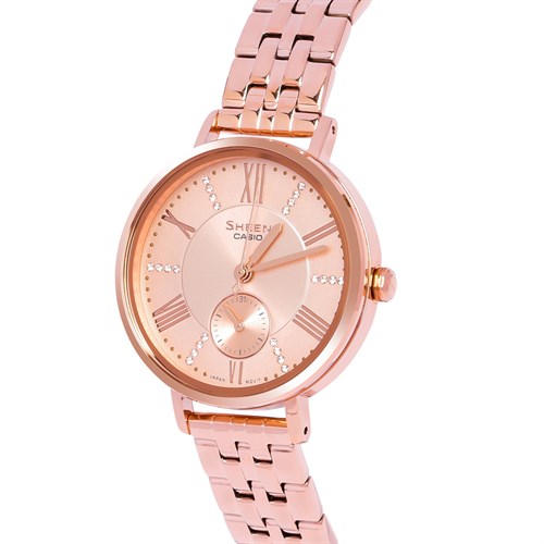 Đồng hồ SHEEN CASIO 34.2 mm Nữ SHE-3066PG-4AUDF Màu Vàng Hồng