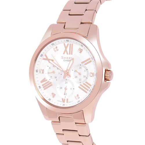 Đồng hồ SHEEN CASIO 37.3 mm Nữ SHE-3806PG-7AUDR Màu Vàng Hồng