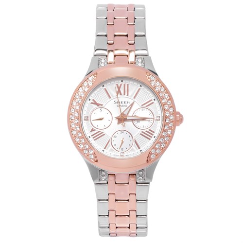 Đồng hồ SHEEN CASIO 34 mm Nữ SHE-3809SG-7AUDR Màu Vàng Hồng