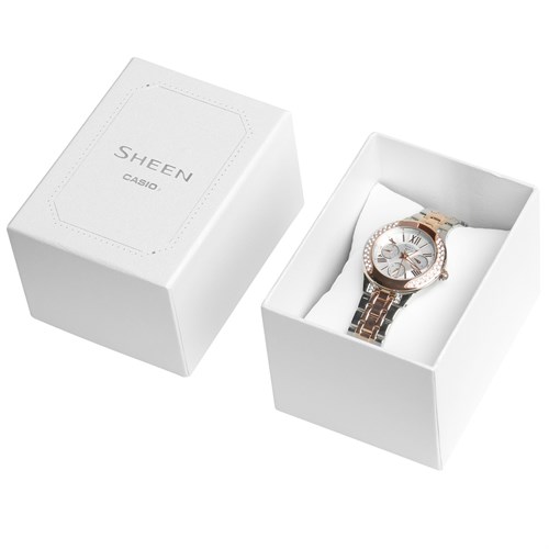 Đồng hồ SHEEN CASIO 34 mm Nữ SHE-3809SG-7AUDR Màu Vàng Hồng