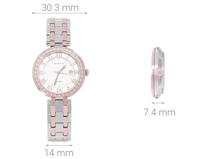 Đồng hồ SHEEN CASIO 30.3 mm Nữ SHE-4034BSG-7AUDR Màu Bạc