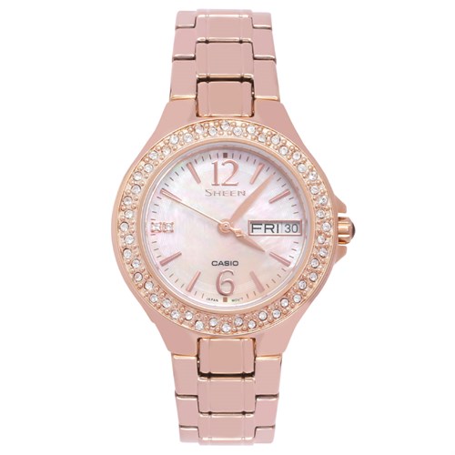 Đồng hồ SHEEN CASIO 32 mm Nữ SHE-4800PG-9AUDR Màu Vàng Hồng