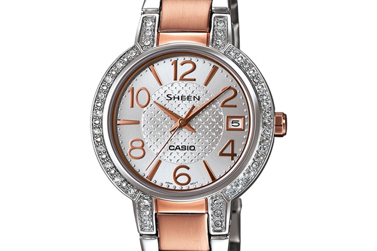 Đồng hồ SHEEN CASIO 32 mm Nữ SHE-4804SG-7AUDR Màu Vàng Hồng
