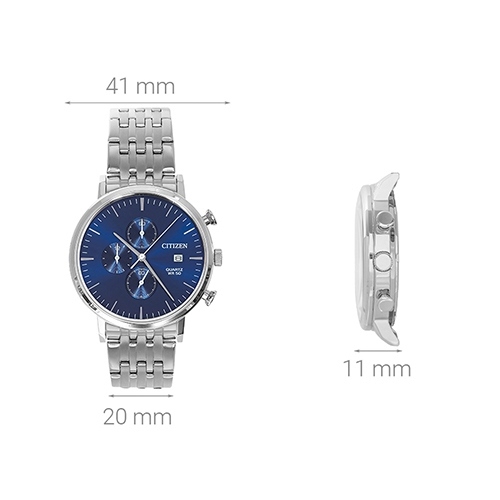 Đồng hồ CITIZEN 41 mm Nam AN3610-55L Màu Bạc