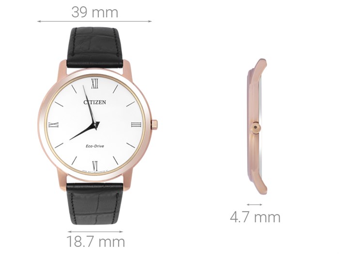 Đồng hồ CITIZEN 39 mm Nam AR1133-23A Màu Đen