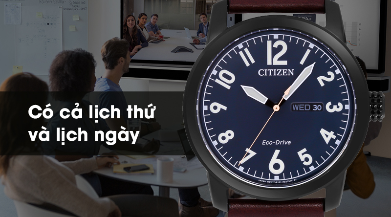 Đồng hồ Nam Citizen BM8478-01L có tiện ích lịch thứ, ngày Đồng hồ Nam Citizen BM8478-01L có tiện ích lịch thứ, ngày