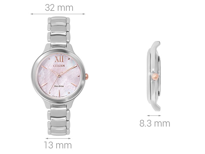 Đồng hồ CITIZEN L 32 mm Nữ EM0558-81Y Màu Bạc
