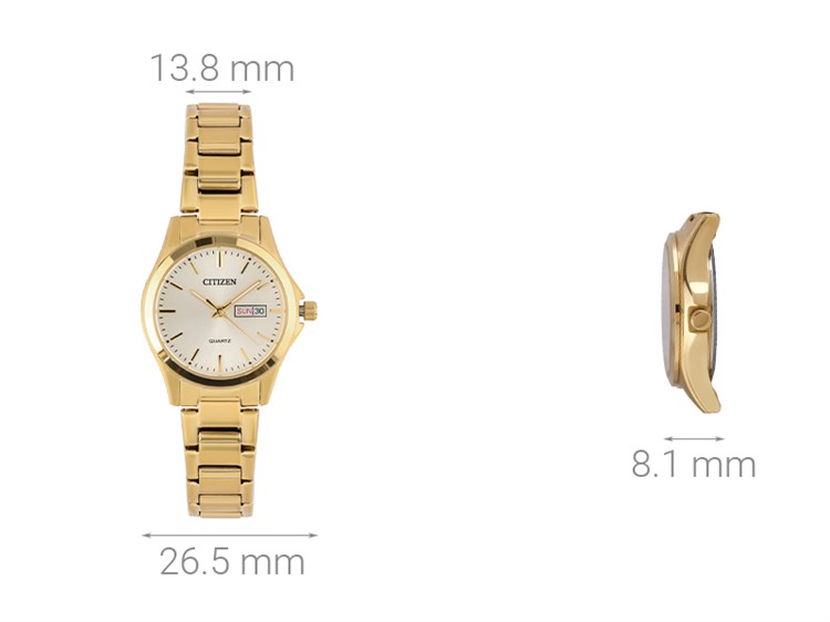 Đồng hồ CITIZEN 26.5 mm Nữ EQ0593-85P Màu Vàng
