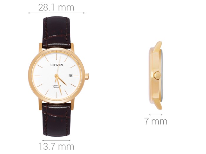 Đồng hồ CITIZEN 28.1 mm Nữ EU6092-08A Màu Nâu