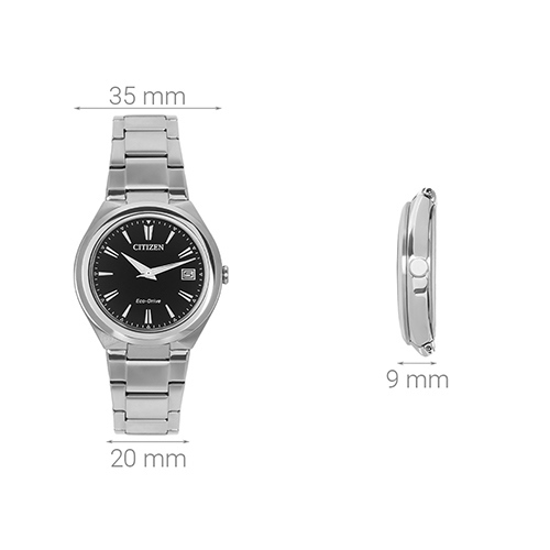 Đồng hồ CITIZEN 35 mm Nữ FE6020-56F Màu Bạc