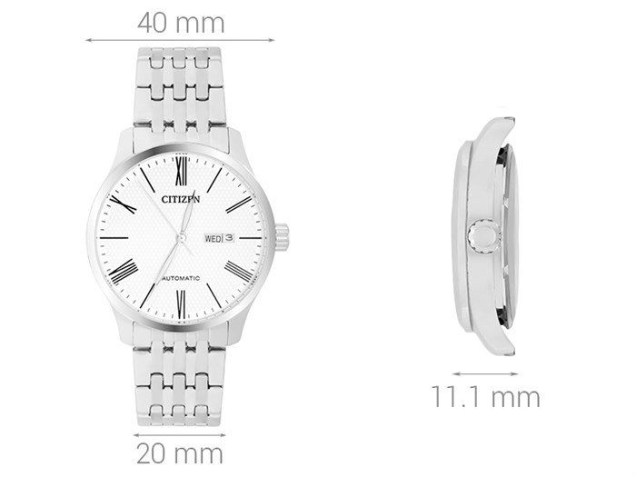 Đồng hồ CITIZEN 40 mm Nam NH8350-59A Màu Bạc