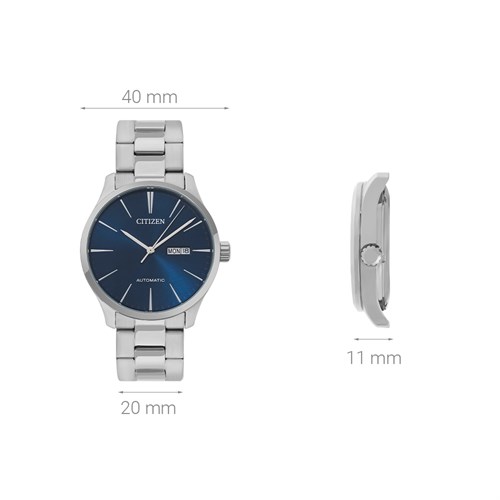 Đồng hồ CITIZEN Mechanical 40 mm Nam NH8350-83L Màu Bạc