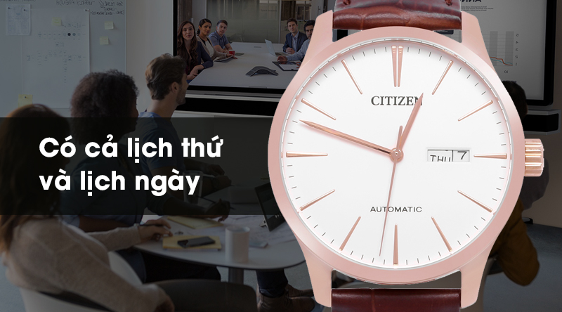 Đồng hồ Nam Citizen NH8353-18A - Cơ tự động có lịch thứ và lịch ngày Đồng hồ Nam Citizen NH8353-18A - Cơ tự động có lịch thứ và lịch ngày