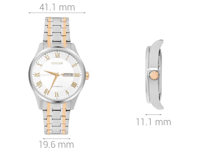 Đồng hồ CITIZEN Mechanical 41.1 mm Nam NH8366-83A Màu Bạc