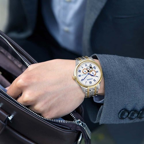 Đồng hồ Nam Citizen NP1026-86A - Cơ tự động Màu Bạc